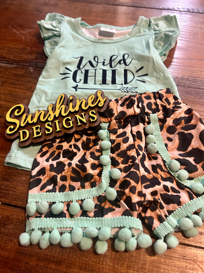 Wild child short set