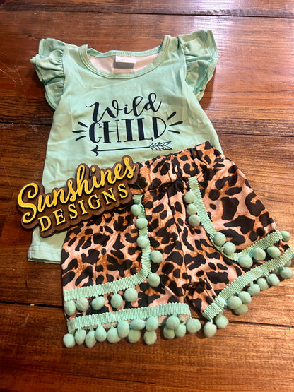 Wild child short set