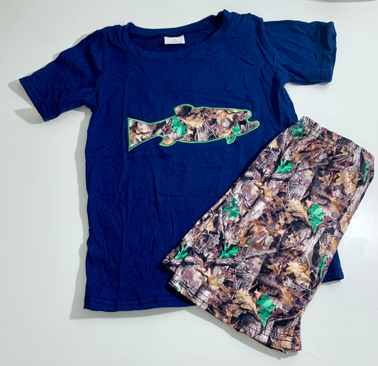 Camo Fish Short Set